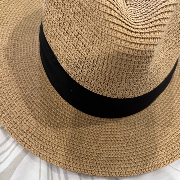 PANAMA Style Hat • Black Ribbon • sz 56-58 cm - Picture 5 of 7